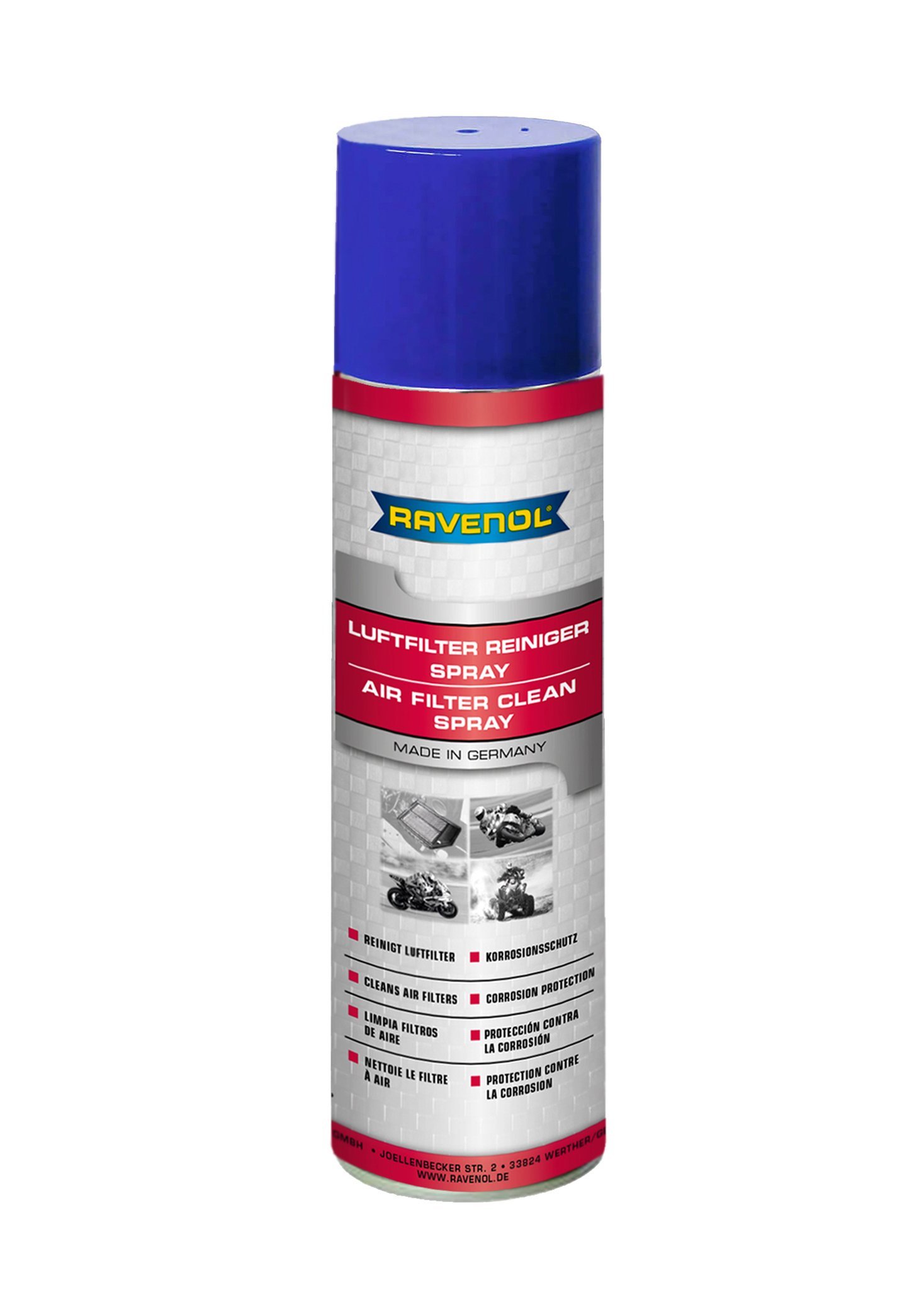 RAVENOL Air Filer Clean Spray es un limpiador en aerosol para filtros de aire RAVENOL Air Filer Clean Spray es un limpiador en aerosol para filtros de aire