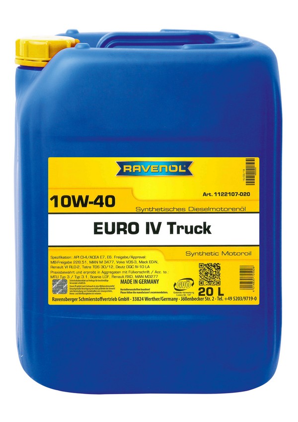 RAVENOL EURO IV Truck SAE 10W-40 20 L