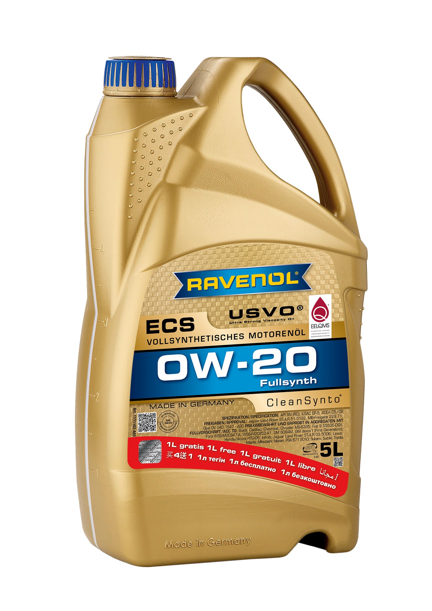 RAVENOL_ECS_0W-20_Promo-4L1L RAVENOL Eco Synth ECS SAE 0W-20 5 L ¡Promo 4L+1L GRATIS!