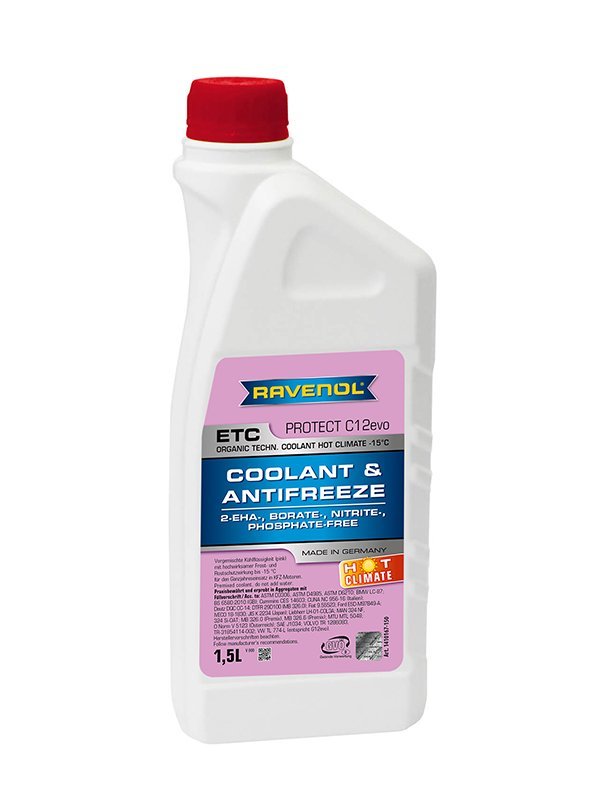 RAVENOL_ETC-Hot-Climate-15-C12-EVO_1-5L RAVENOL ETC Hot Climate -15°C Protect C12evo 1,5L - Imagen 1