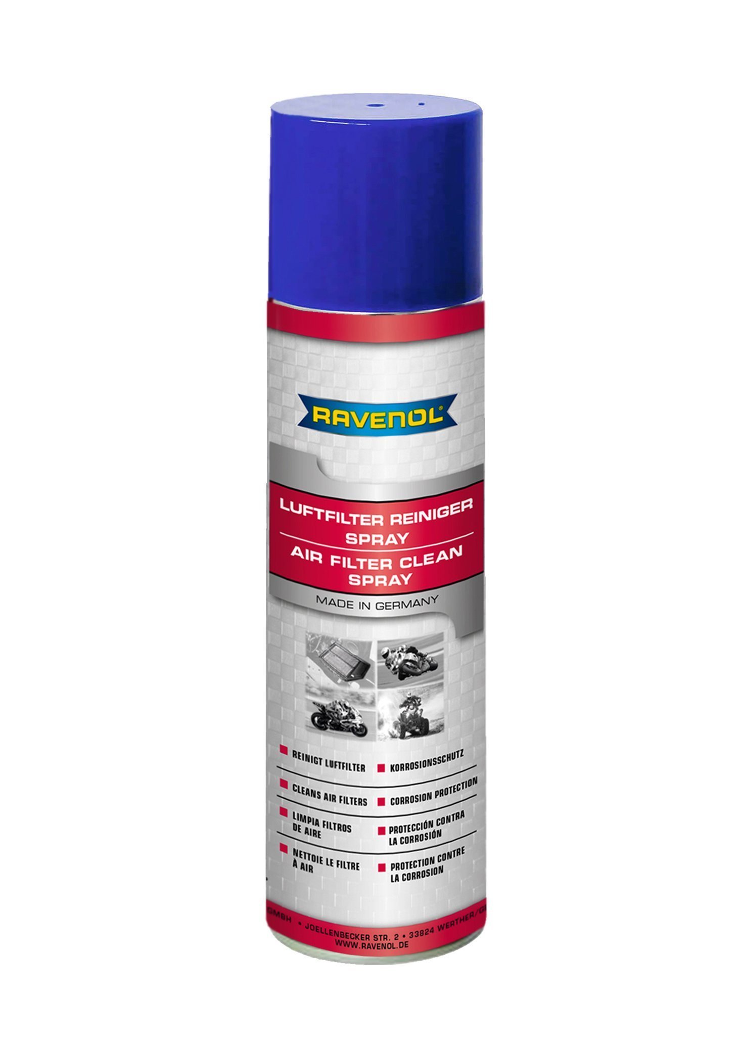 RAVENOL Air Filer Clean Spray es un limpiador en aerosol para filtros de aire